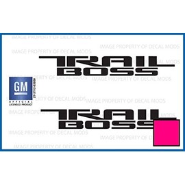 Decal Mods Trail Boss Replacement Decal Sticker for Chevy Silverado die-Cut (2019-2024) Bed Side 1500 2500 HD (Set of 2) Hot Pink - CHOTPINK