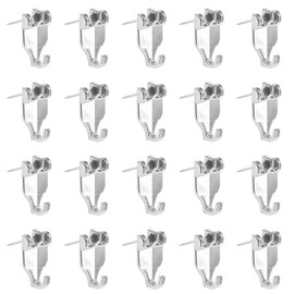 INCREWAY Heavy Duty 20Pcs Nail-Free Picture Hangers Easy Tool-Free Drywall Art Hanger Hooks for Photo Frame, Small Mirrors, Artworks (Silver)