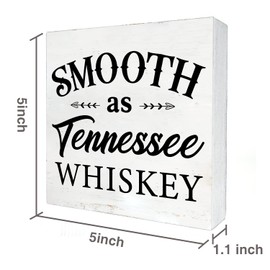 Country Kitchen Wooden Box Sign with Saying Desk Decor 5 x 5 Inch Modern Box Sign Wood Plaque Block Sign Rustic Home Decor