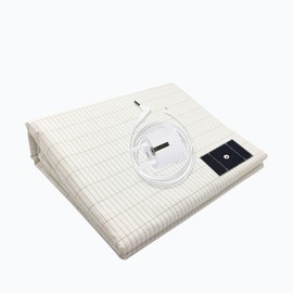RIQINXIN Grounding Bed Sheet 68 x 132 cm Grounding Mat with EU Grounding Cable Conductive Silver Fibre Grounding Mat for Better Sleep 10% Silver Thread Content and 90% Cotton