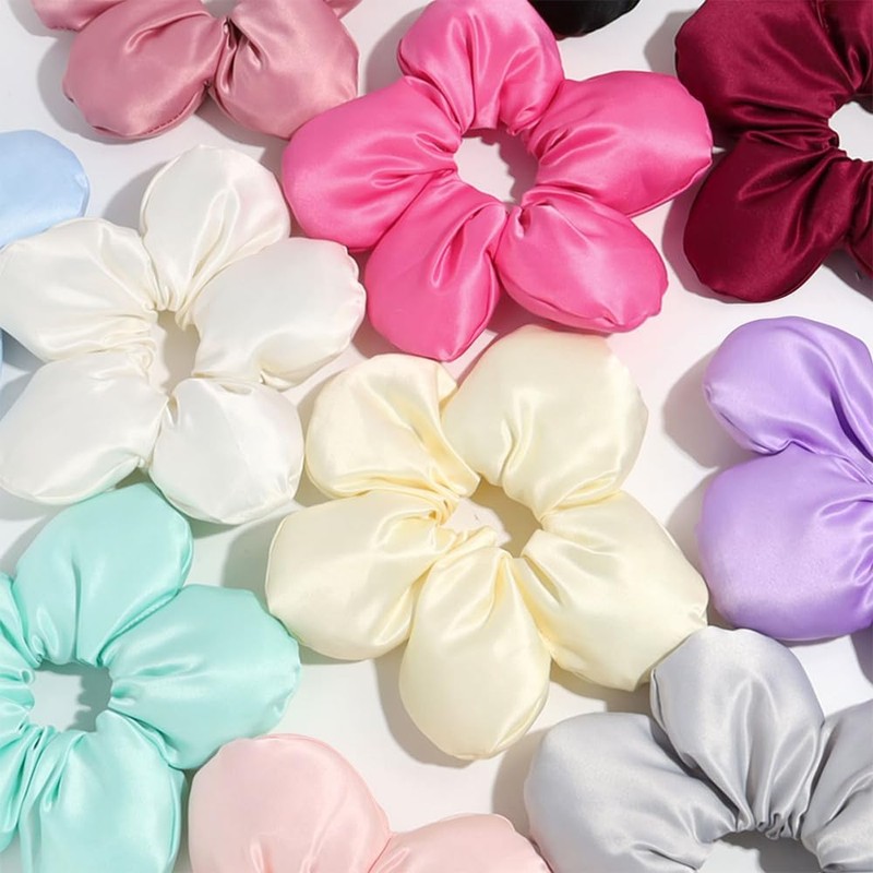 Blessmrich Silk Hair Rings Women's Ponytail Holder Silk Headband Oversized