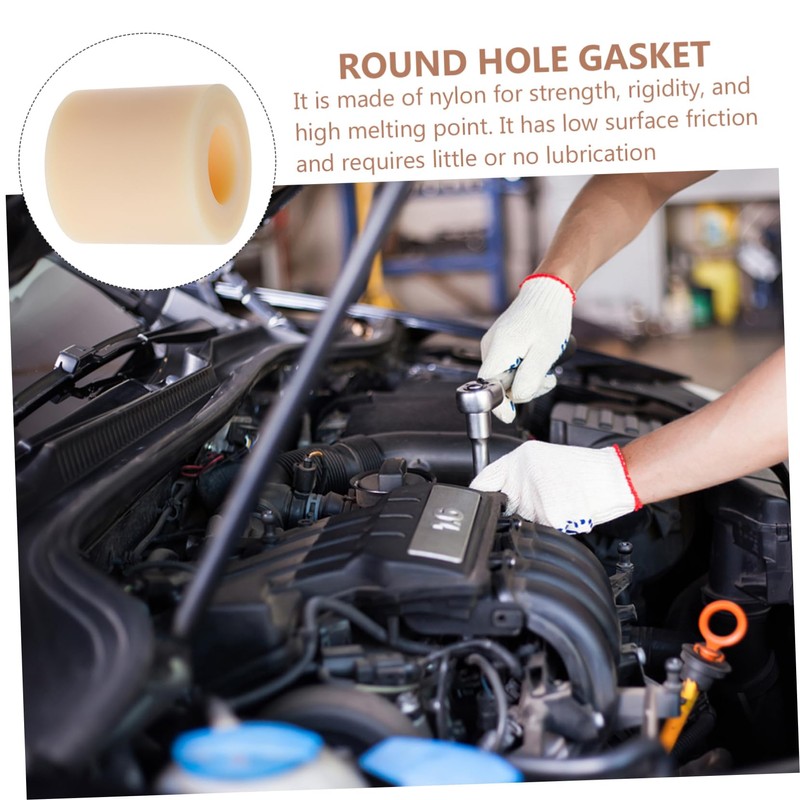 Operitacx Nylon Bushing Gasket Round Hole Insulator Nylon Washer Insulated