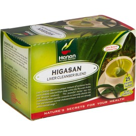 Higasan Tea - Herbal Tea and Liver Cleansing Blend from Peru - 25 Tea Bags of all Natural Boldus Leaves (Boldo), Hercampuri, Carqueja, Horsetail (Cola de Caballo) - Digestive Comfort