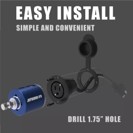 Journeyman-Pro 10FT 15A Waterproof Outdoor Power Port Wall Outlet Kit Extension Cord 10 Feet