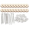 PATIKIL 14mm Doll Joints, 10 Set Removable Cotter Pin Joints