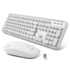 FOPETT Wireless Keyboard and Mouse Combo, 104 Keys Full-Sized 2.4