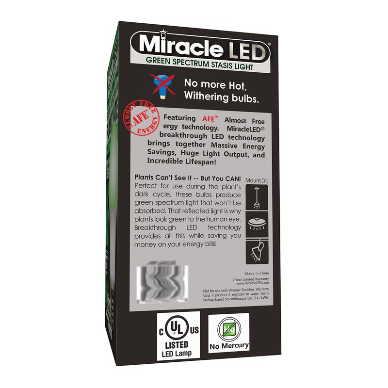 MiracleLED 604614 Green Spectrum Stasis Light, 1 Pack, 60W Grow