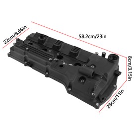 Slakerbe Engine Valve Cover w/Gasket, 11201-75080 11201-0C060 11201-0C050 Engine Valve Cover Set Compatible with T*oyota Tacoma 2.7L 2016 2017 2018 2019 2020 2021