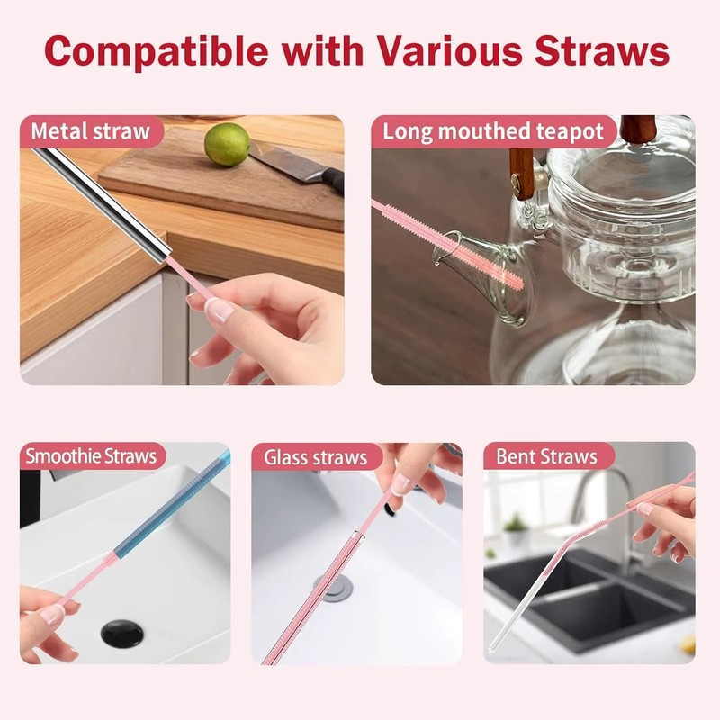 Silicone Straw Cleaning Brush – Flexible 6 mm (0.24 in)