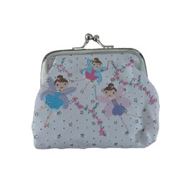 Generic Childrens Girls Kids Glitter Star Lilac Fairy Princess Coin Purse - 9 x 6.5cm