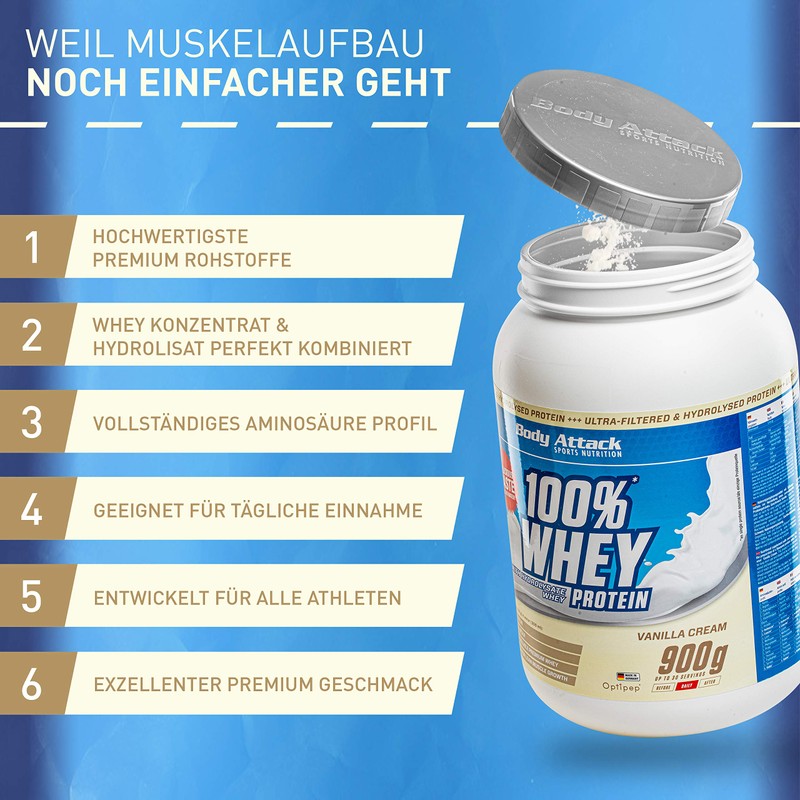 Body Attack 100% Whey Protein Hydrolysate - Ultra-Filtrated