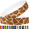 WM infinite Tyvek Wristbands for Events, Animal Print 3/4" Paper