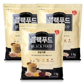 Grain Master Black Food Misutgaru 1kg x3 Snack Meal Replacement / 곡물명가 블랙푸드 미숫가루 1kg x3개간식 식사대용