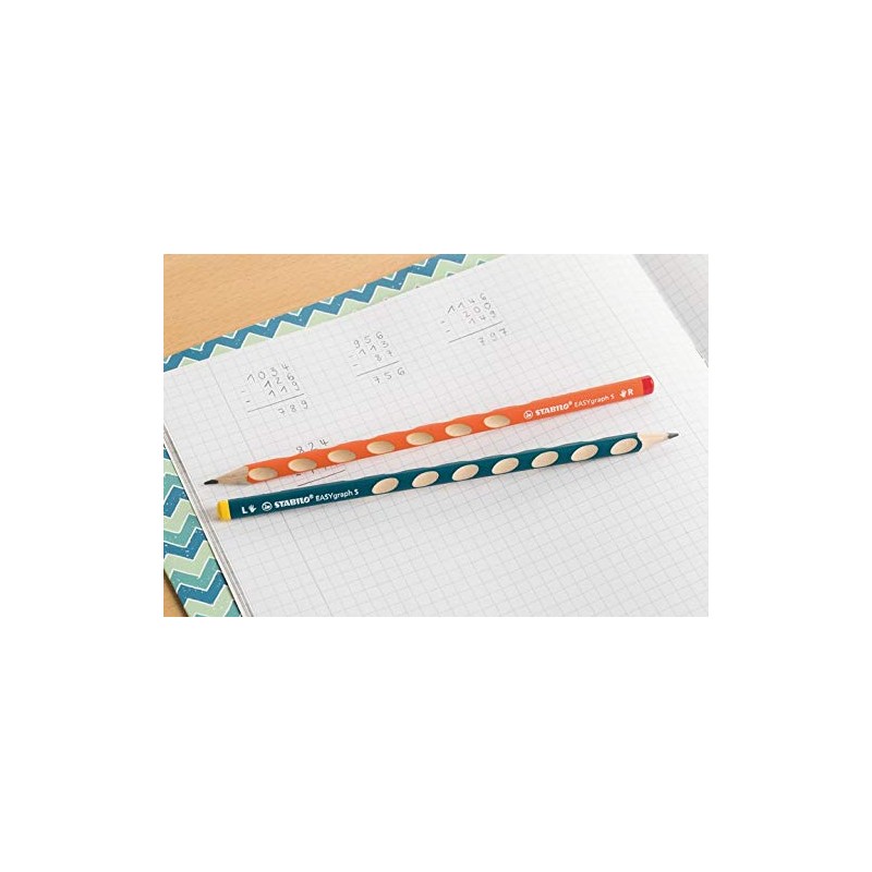 Thin Ergonomic Graphite Pencil - STABILO EASYgraph S - Left-Handed