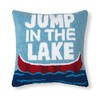 C&F Home Jump in The Lake Hooked Throw Pillow 18"