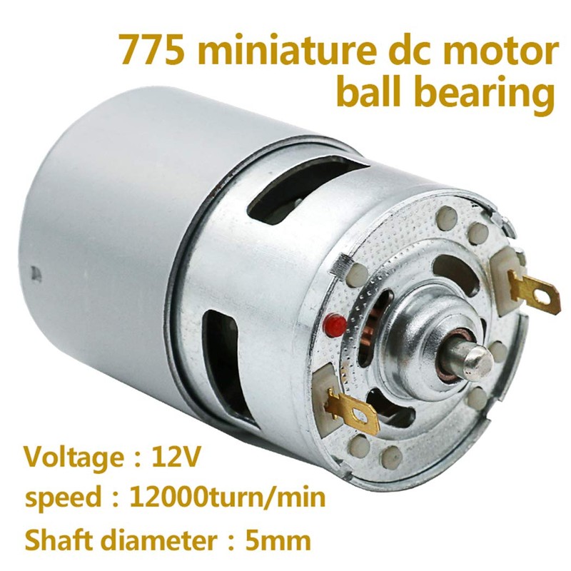 775 High Power DC Motor, DC 12V-24V 12000 RPM Large