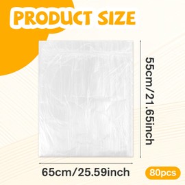 TIES80Pcs Disposable Foot Tub Liner, 25.59 x 21.65 Inches Plastic Pedicure Spa Bags Portable Bath Basin Bags Thin Large Foot Bath Liners, Disposable Pedicure Liners for Foot Soak Bath