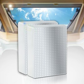 FIOQE 2PCS 22"x14"x3" Universal RV Vent Insulator, Skylight Shade RV Skylight Cover with Reflective Surface,for Camper Vents for 14 Inch X 14 Inch RV