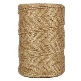 Shintop 2ply 656 Feet Jute Twine, Nature Arts and Crafts Jute Rope Industrial Packing Materials Packing String for DIY Crafts, Festive Decoration and Gardening Applications