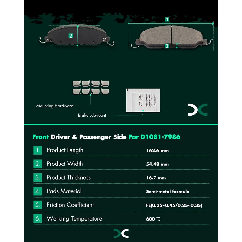 Front Brake Kits Drill & Slotted Brakes Rotor Brake Pads:54134;D1464