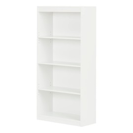 South Shore Axess 4-Shelf Bookcase, Standard, Pure White