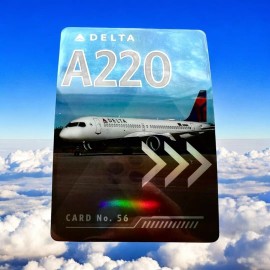 Delta Airlines Pilot Trading Collectible Card A220-300 No.56 New
