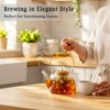 dingdaer Glass Teapot Stovetop 44 oz/1300ml, Borosilicate Clear Tea Kettle,