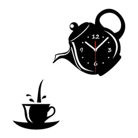 EUBEISAQI Wall Clock 3D Wall Clock Acrylic Quartz Clock Wall Stickers for Home Living Room Decoration