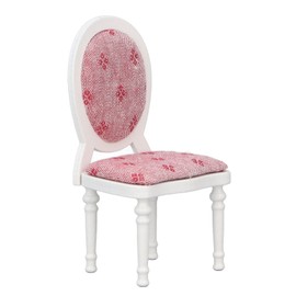 Miniature Dollhouse Chair - 1:12 Miniature Victorian Furniture - Wooden Carved High Back Chair for Miniature House Accessories Furniture Decoration