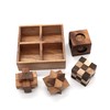 BSIRI Wooden Puzzle Box Set (4 Games) - Challenging Brain