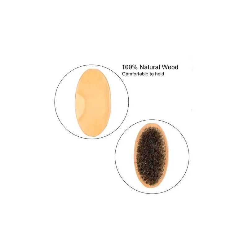 Cepillo Para Barba De 11 Cms Con Cerdas Genuina Jabali