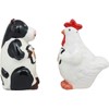 Ebros Gift Holstein Cow and Chicken Hen Holding Eat Chicken
