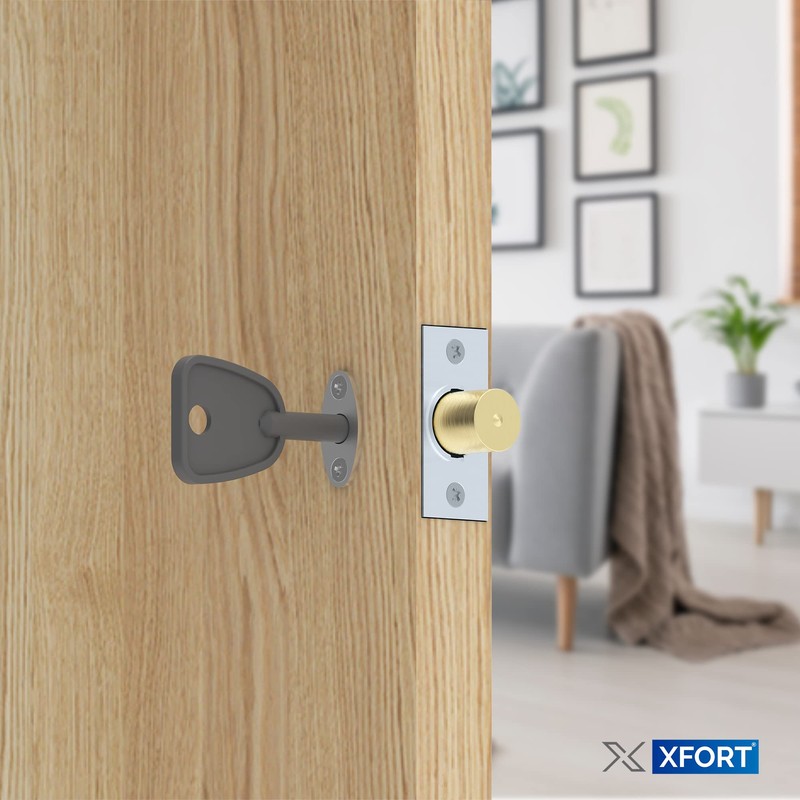 XFORT® 2 Pack Mortice Door Bolts with 2 Star Keys,
