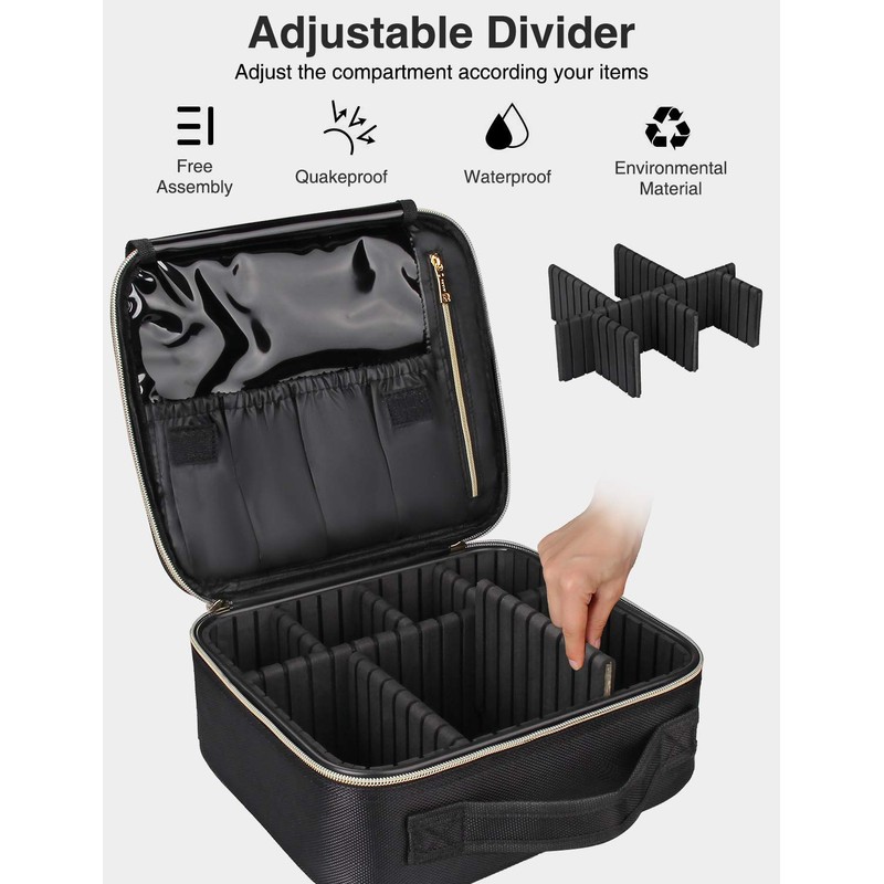 Samtour Makeup Case Travel Makeup Bag Makeup Train Case Cosmetic