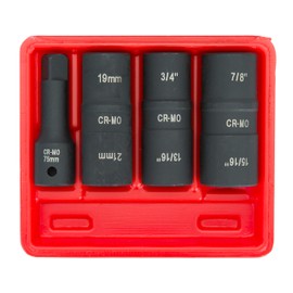 OEMTOOLS 24223 1/2 Inch Impact SAE and Metric Flip Socket Set, 4-Piece