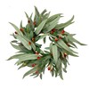 20 Inch Olive Wreath for Front Door, Spring Summer Wreath