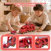 5 in 1 Construction Truck Toys for Toddlers 3-5, Carrier