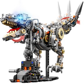 Mechanical Dinosaur Creature Building Set, Ideas Land Animal with Display Stand and Lights, STEM Toys for Dinosaur Lovers, Home Office Decor, Gifts for Adults Teens Kids Ages 8+(1268PCS)