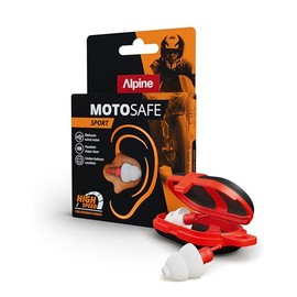 Alpine MotoSafe Sport Ear Protection Ear Plugs Racing Plugs - Prevent Hearing Damage from Motorcycling - Traffic Still Audible - Comfortable Under the Helmet - SNR 20 dB (1 Pair) - Reusable