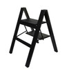 findmall 2 Steps Black Aluminum with Wide Treads Folding Step