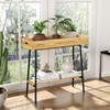 BAMBANG Bamboo Plant Stand Indoor, 2 Tier Wood Small Plant