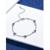 Wildari Birthstone Bracelets for Women 925 Sterling Silver Charm Link