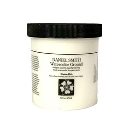 DANIEL SMITH Watercolor Ground 16oz Jar, Titanium White, 284055001 , Beige