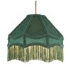 Handmade Victorian Empire Pendant Lamp Shade in Soft Forest Green