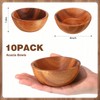 LOYIM 10 Pcs Acacia Wood Small Bowls 4 * 1.6