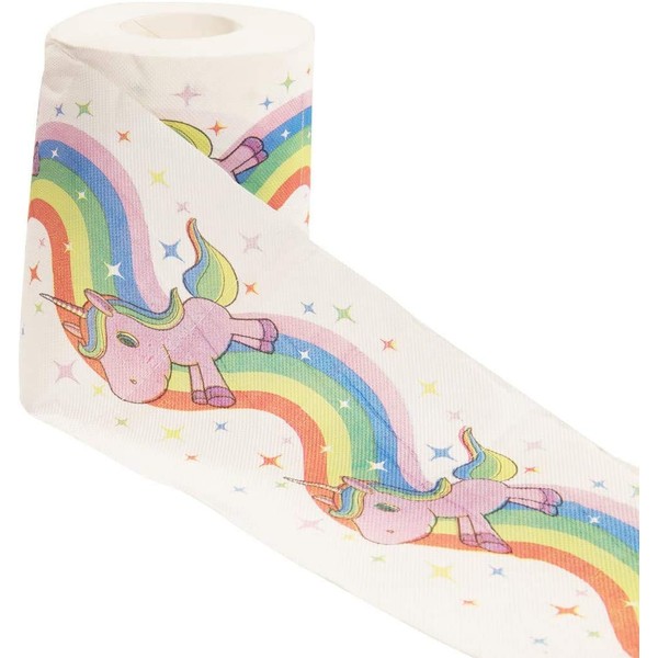 getDigital Unicorn Toilet Paper Novelty Bathroom Tissue - 1 Roll with 200 Sheets - Gift Box included