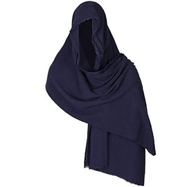 SSDH Medieval Post Apocalyptic Shawl For Renaissance Retro Style Costume Sash Cowl Hood Scarf (Navy blue, Free size)