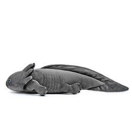 ZHONGXIN MADE Simulation Axolotl Plush Toy - 20" Soft Realistic Gray Axolotl Fish Lizard Creepy Stuffed Animals Cute Gray Reptilian Toys Real Plushie Toy, Unique Plush Gift Collection for Kids