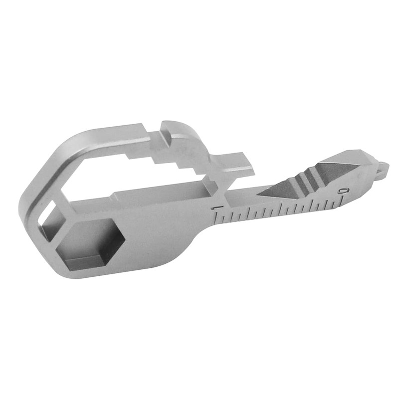WANGCL 24-in-1 Mini Multitool Key Shape Stainless Steel Outdoor for