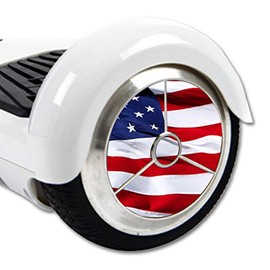 MightySkins Skin Compatible with Hover Balance Board Scooter Wheels Mini Board Unicycle Bluetooth wrap Cover Sticker American Flag